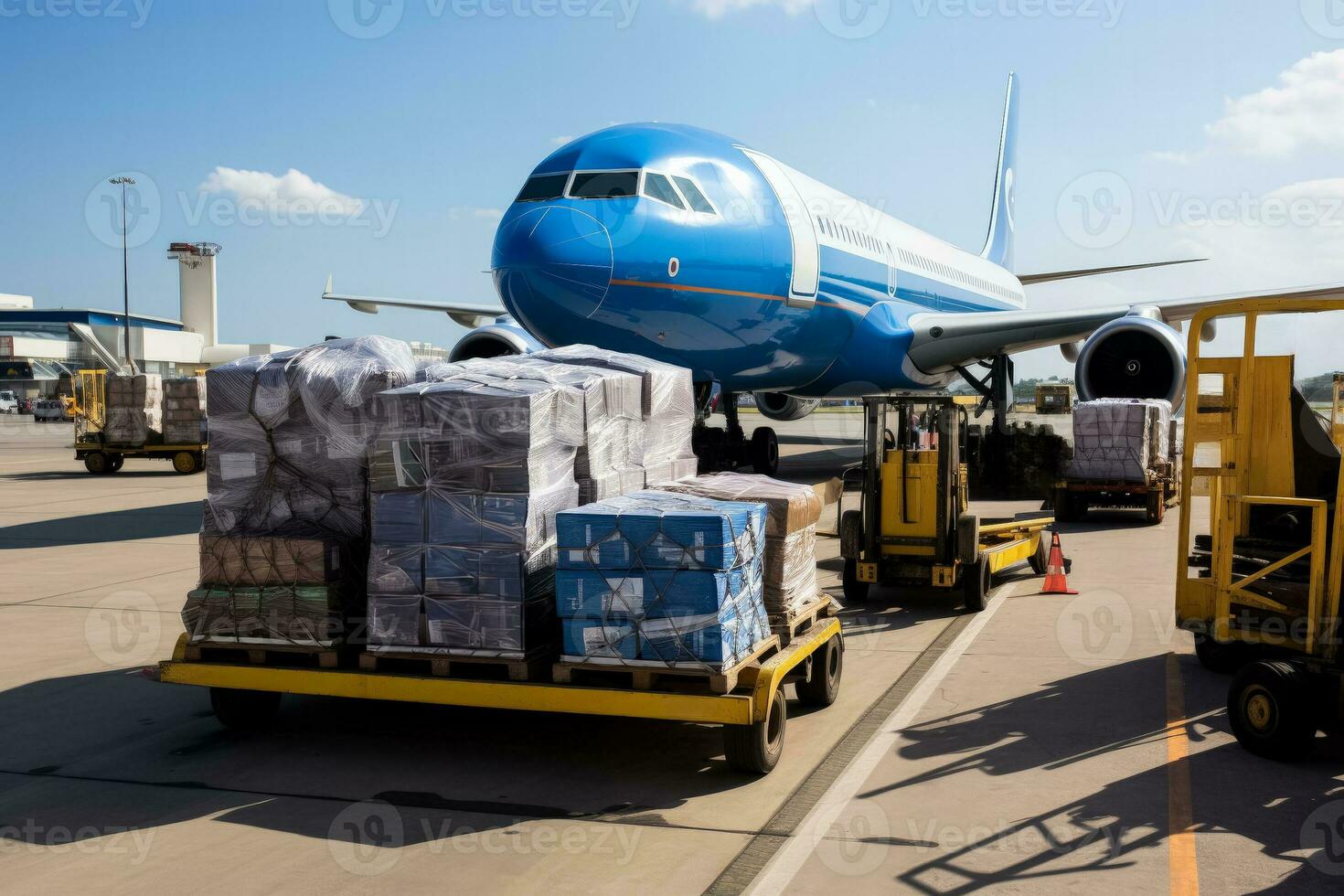 bagages étant chargé sur Avions photo