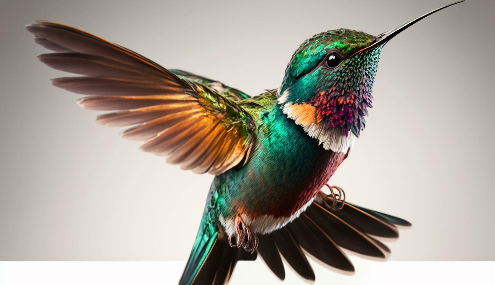 magnifique roux colibri photo fond d'écran ai généré image