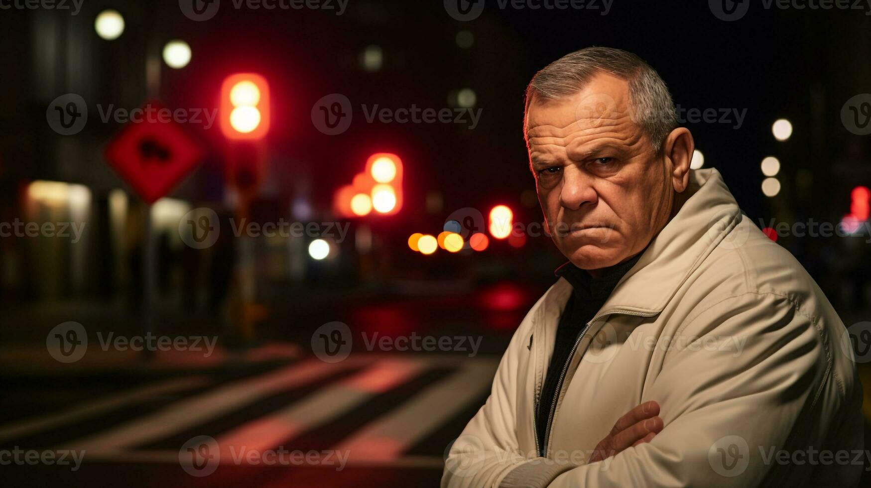 une homme est permanent sur une rue coin, mental santé images, photoréaliste illustration photo