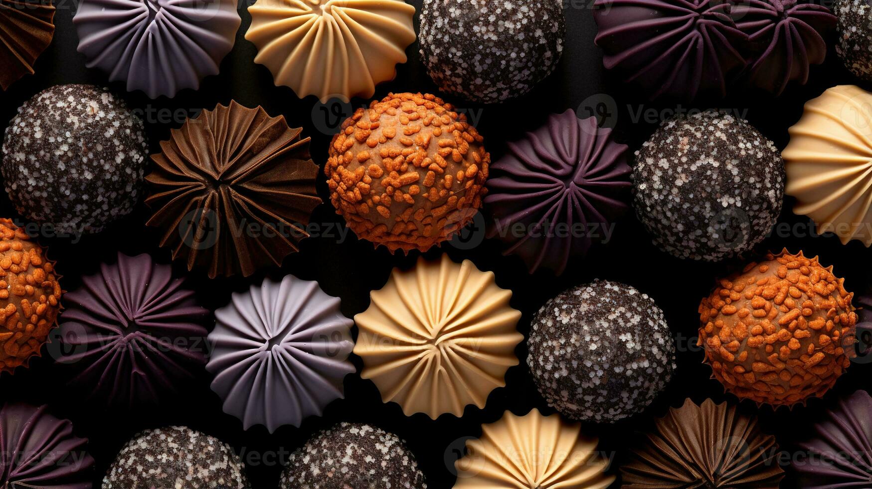 génératif ai, Chocolat bonbons des balles, proche en haut traditionnel brésilien brigadeiro photo