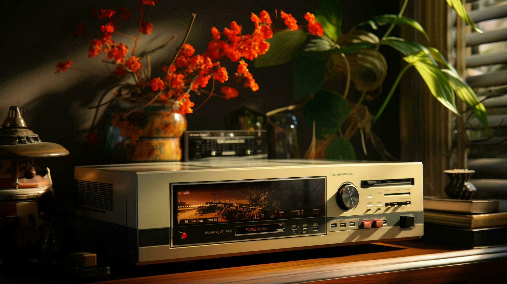 vieux élégant ancien rétro cassette vidéo enregistreur affiche de Années 80 Années 90 photo