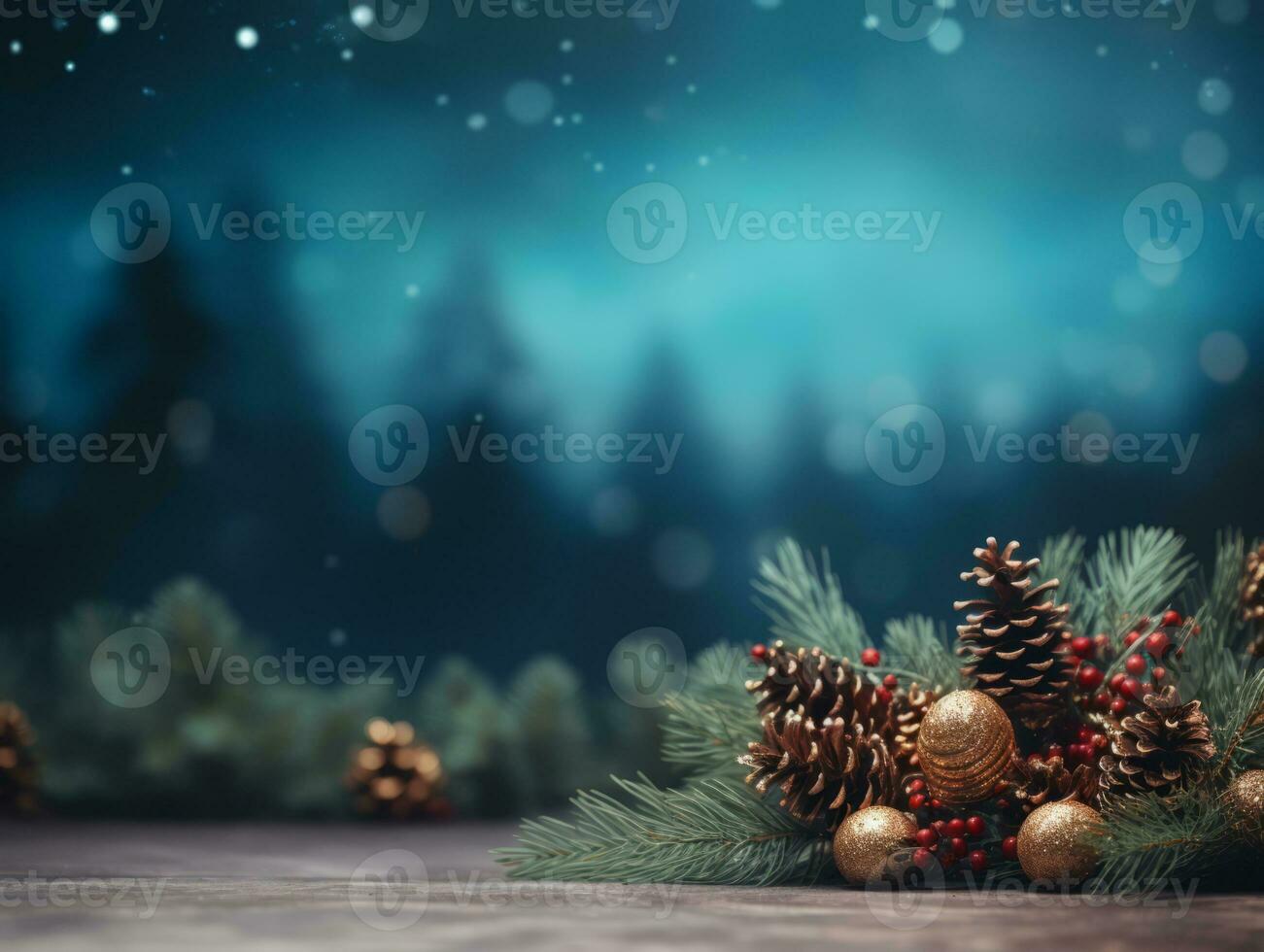 Noël composition avec copie espace et bokeh Contexte ai génératif photo