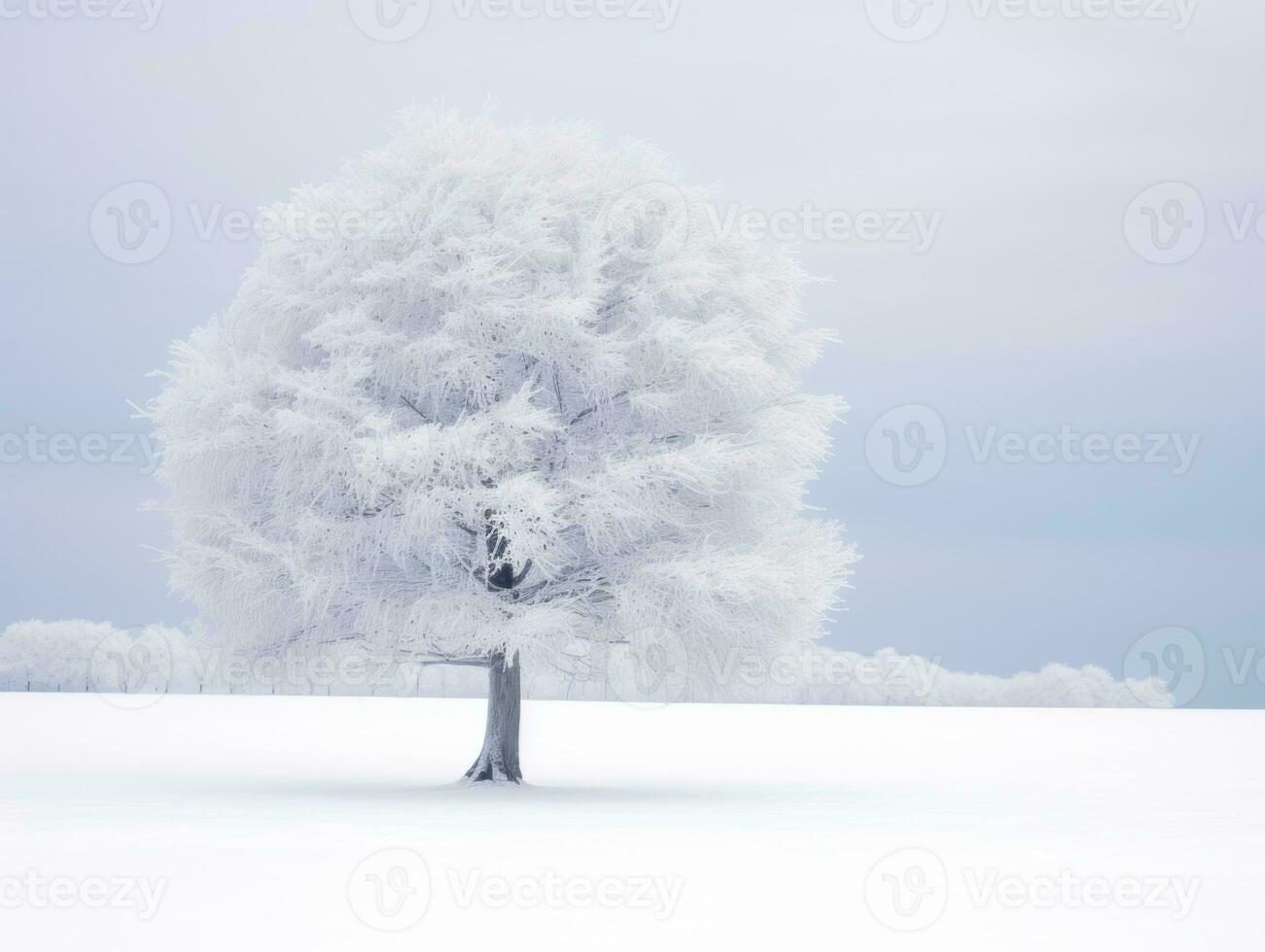 minimaliste hiver paysage composition ai génératif photo