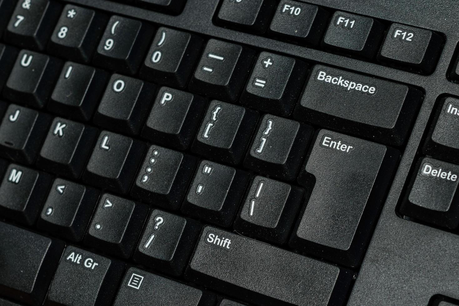 clavier d'ordinateur noir. photo