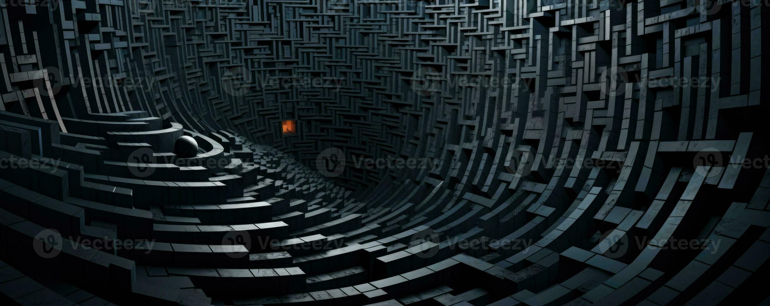 tordu fractale labyrinthes en spirale dans absurdement complexe encore captivant dimensions photo