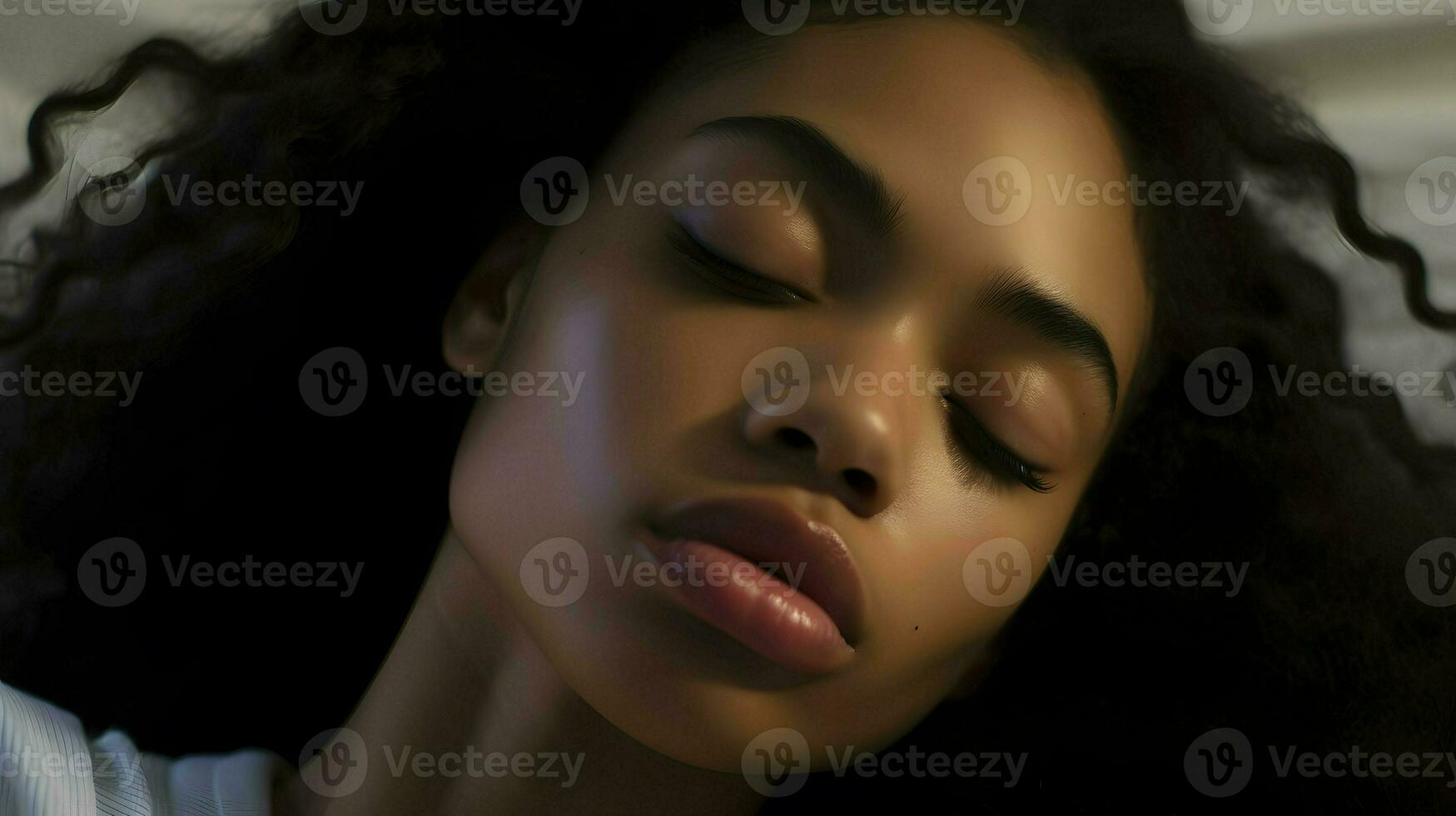 africain noir femme portrait, mignonne fille Stock photo arrière-plan, génératif ai