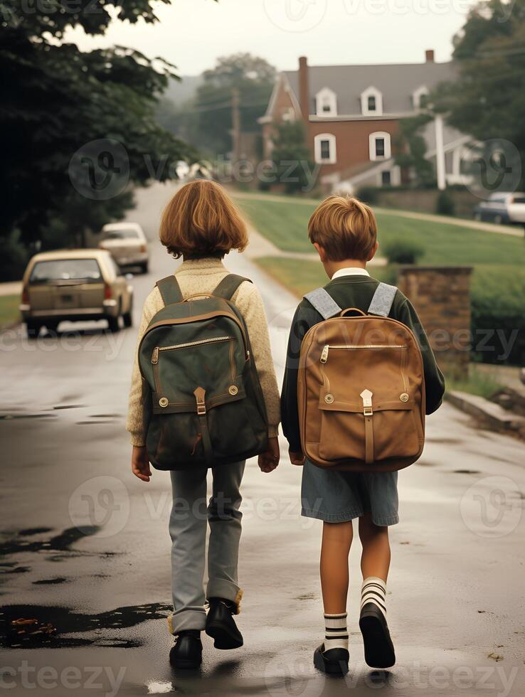 école enfants, retour à école étudiants, Salle de classe, génératif ai photo