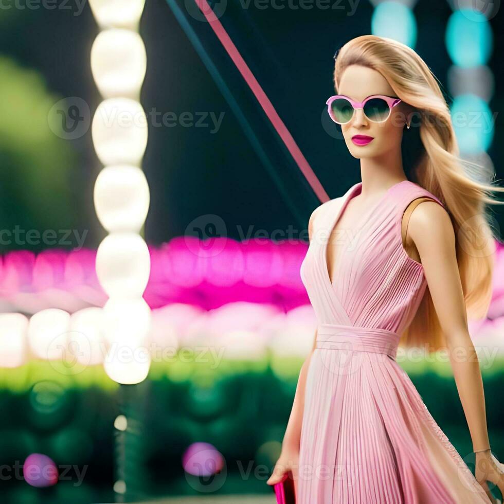 Barbie à prix cérémonie dans rose robe photo