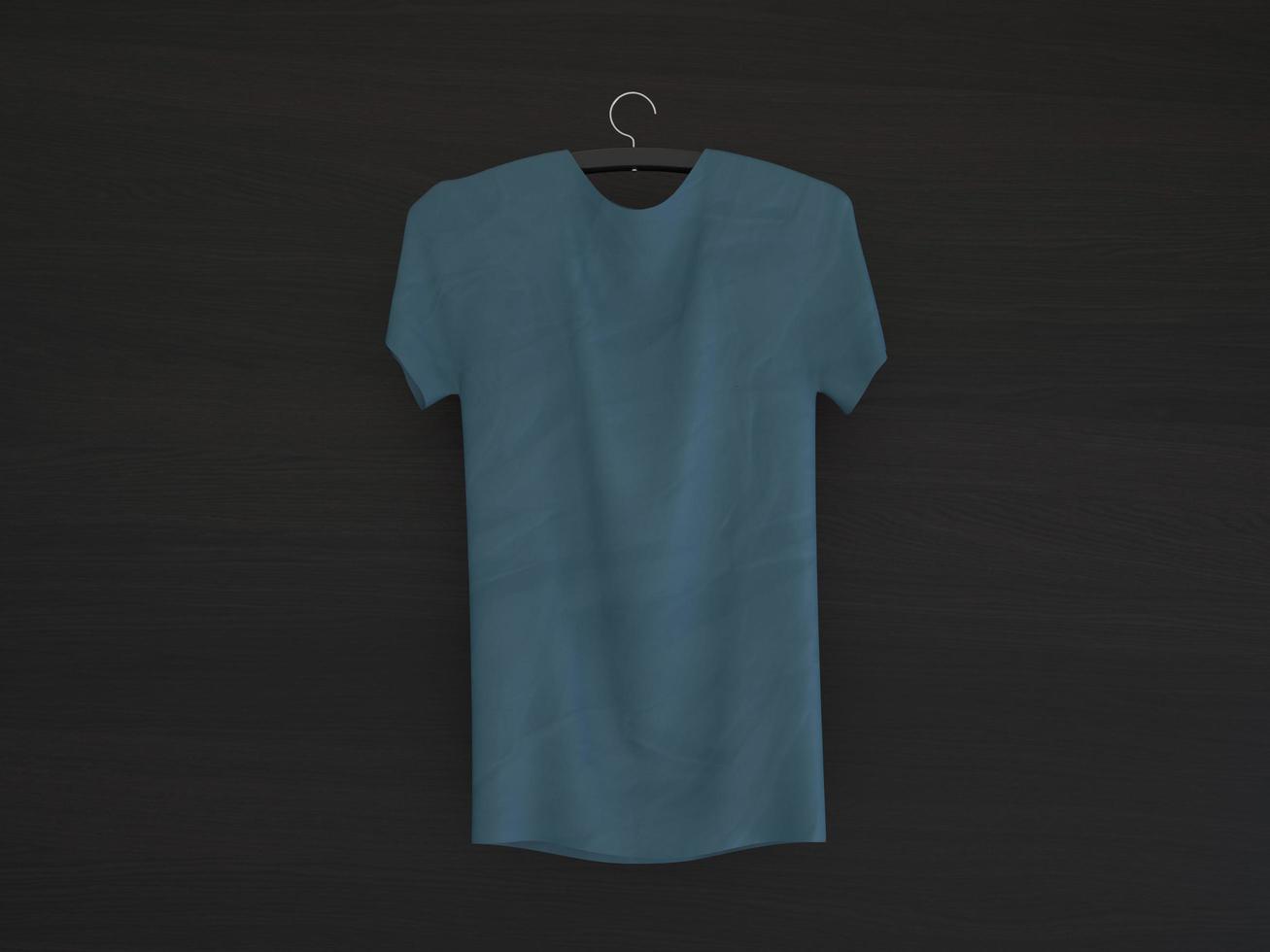 maquette de t-shirt bleu photo