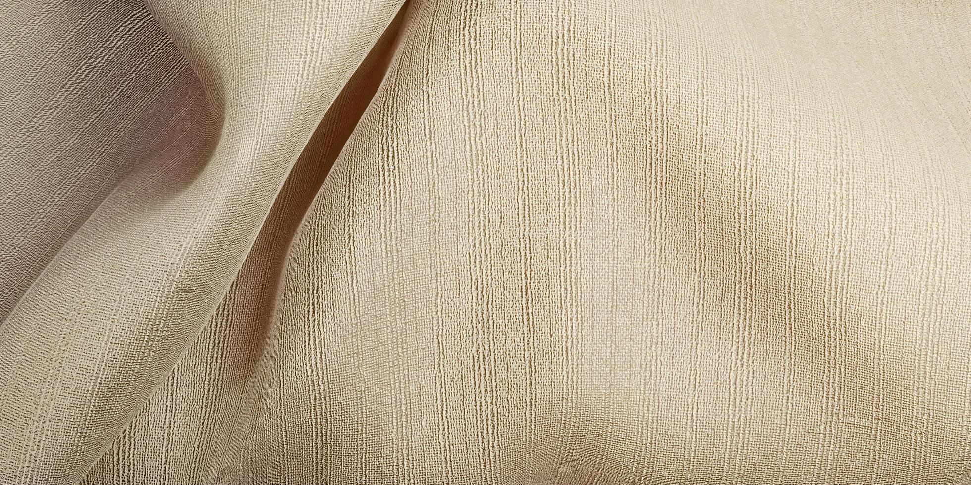 tissu d'organza de rideau de vague de texture de soie beige clair illustration 3d photo