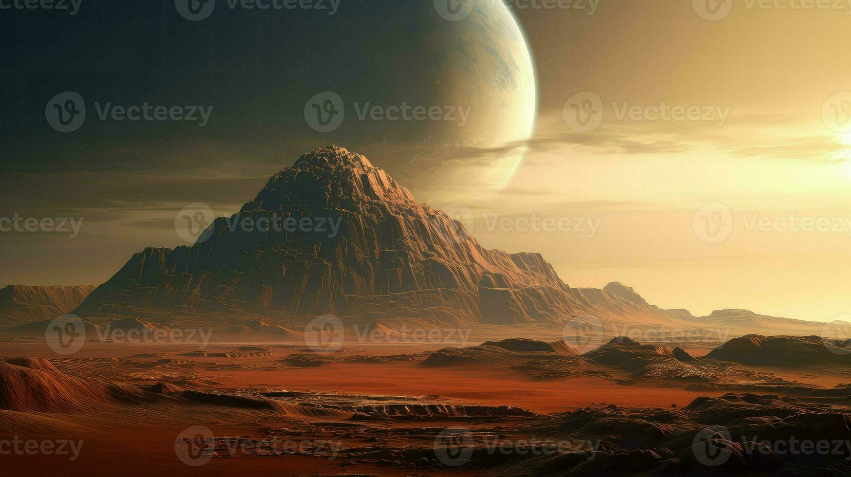 univers Mars Olympe mons ai généré photo