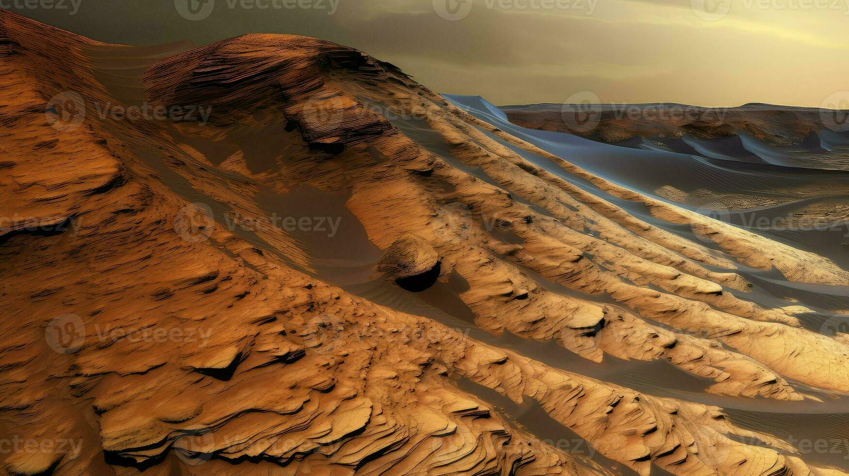 désert Mars planète paysage ai généré photo