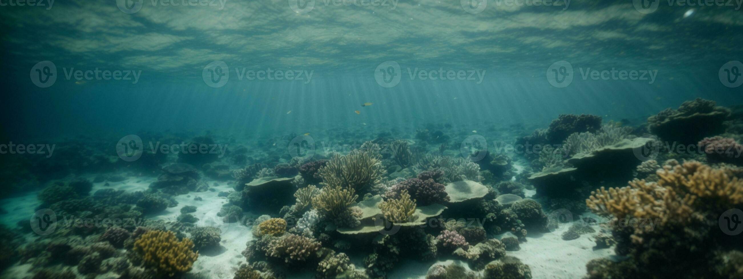 mer ou océan sous-marin Profond la nature Contexte. ai généré photo