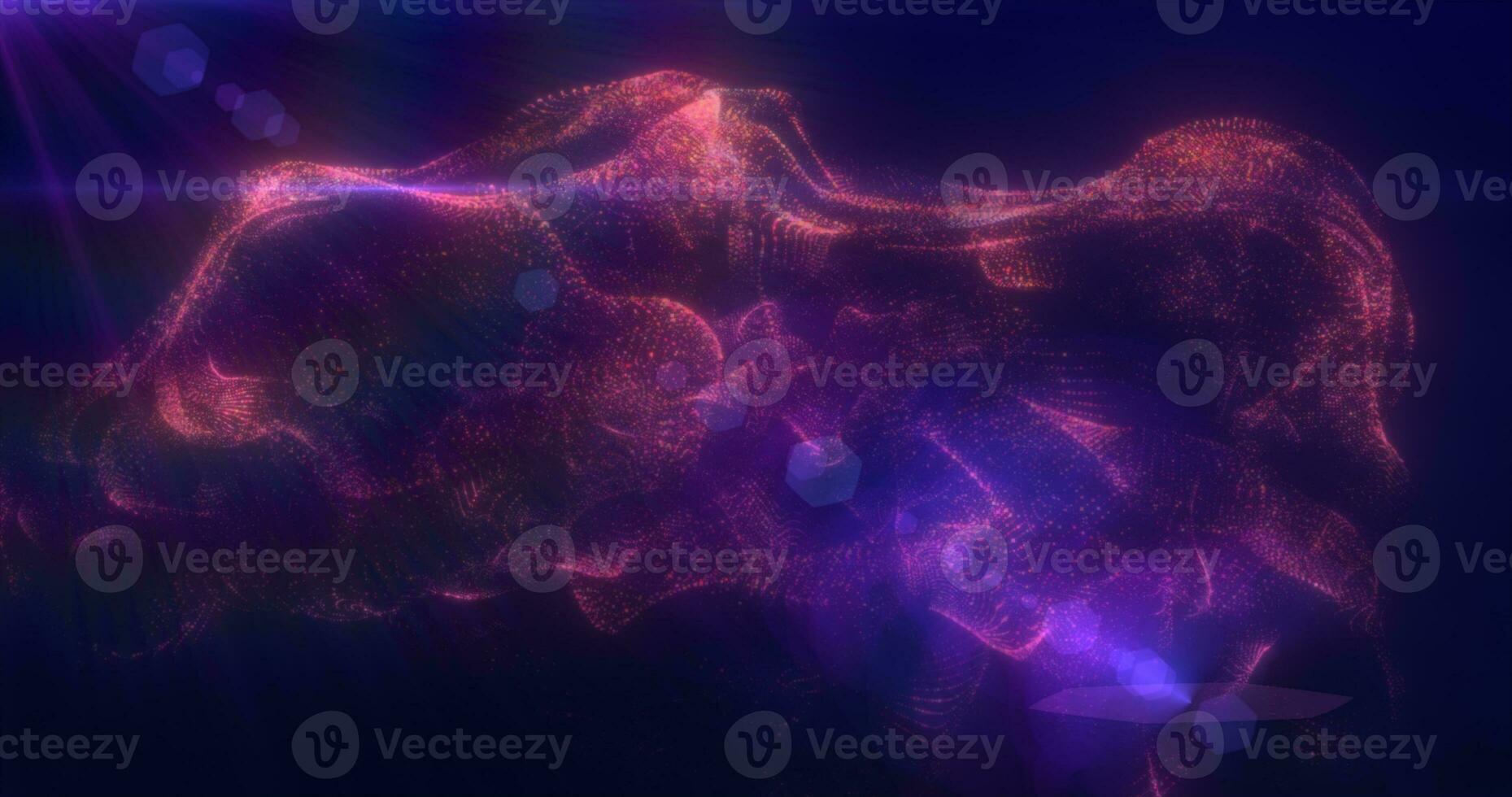 abstrait flottant liquide de énergie violet particules embrasé magique Contexte photo