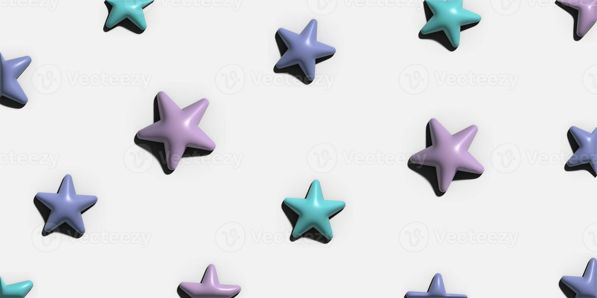 3d étoiles mignonne formes illustration photo
