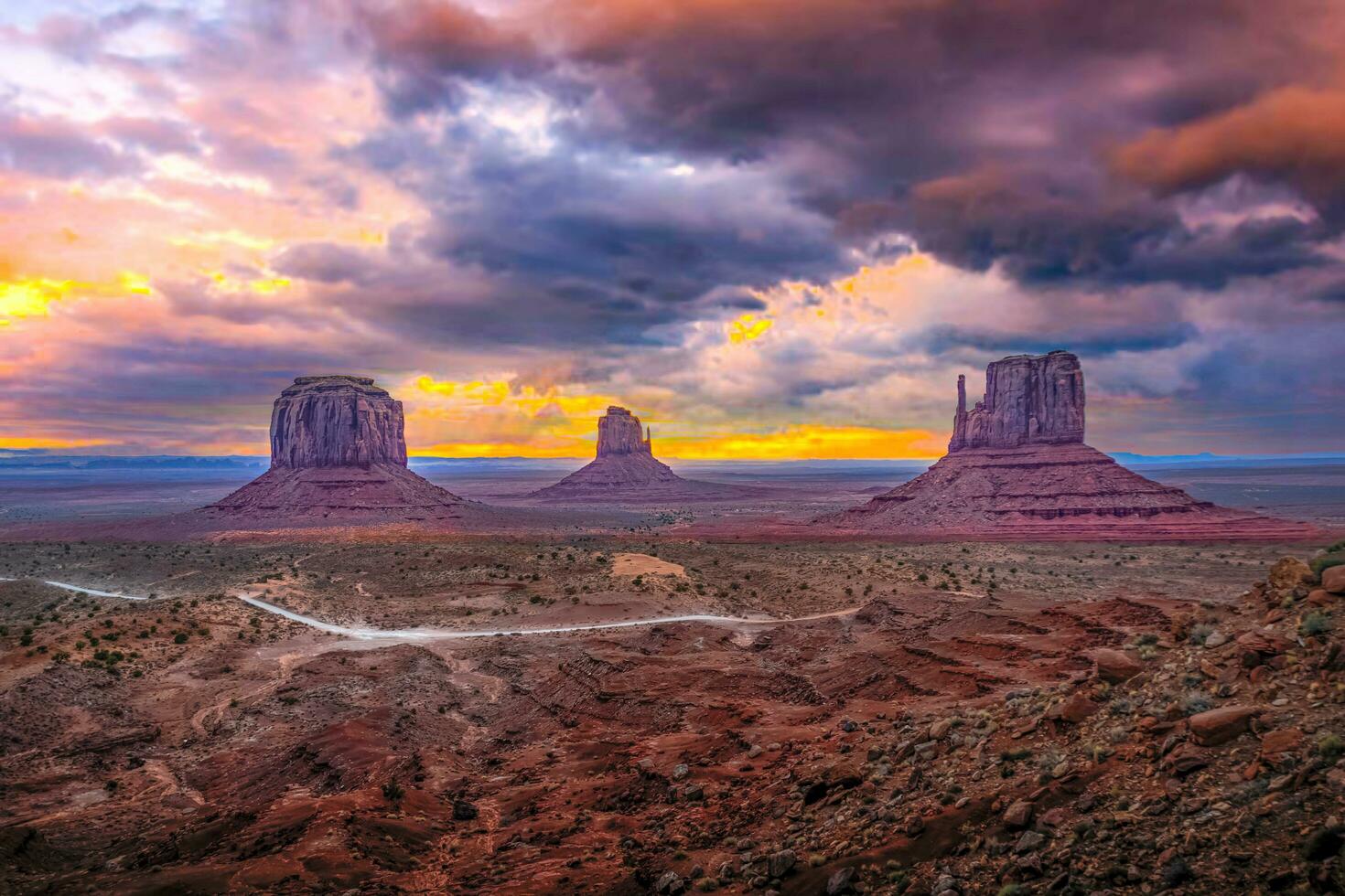 lever du soleil de la vallée des monuments photo