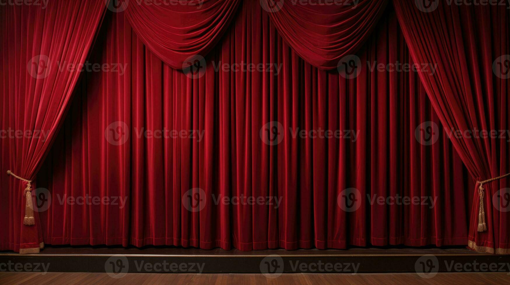 fermé froissé rouge rideau plus de vide théâtre organiser. photo