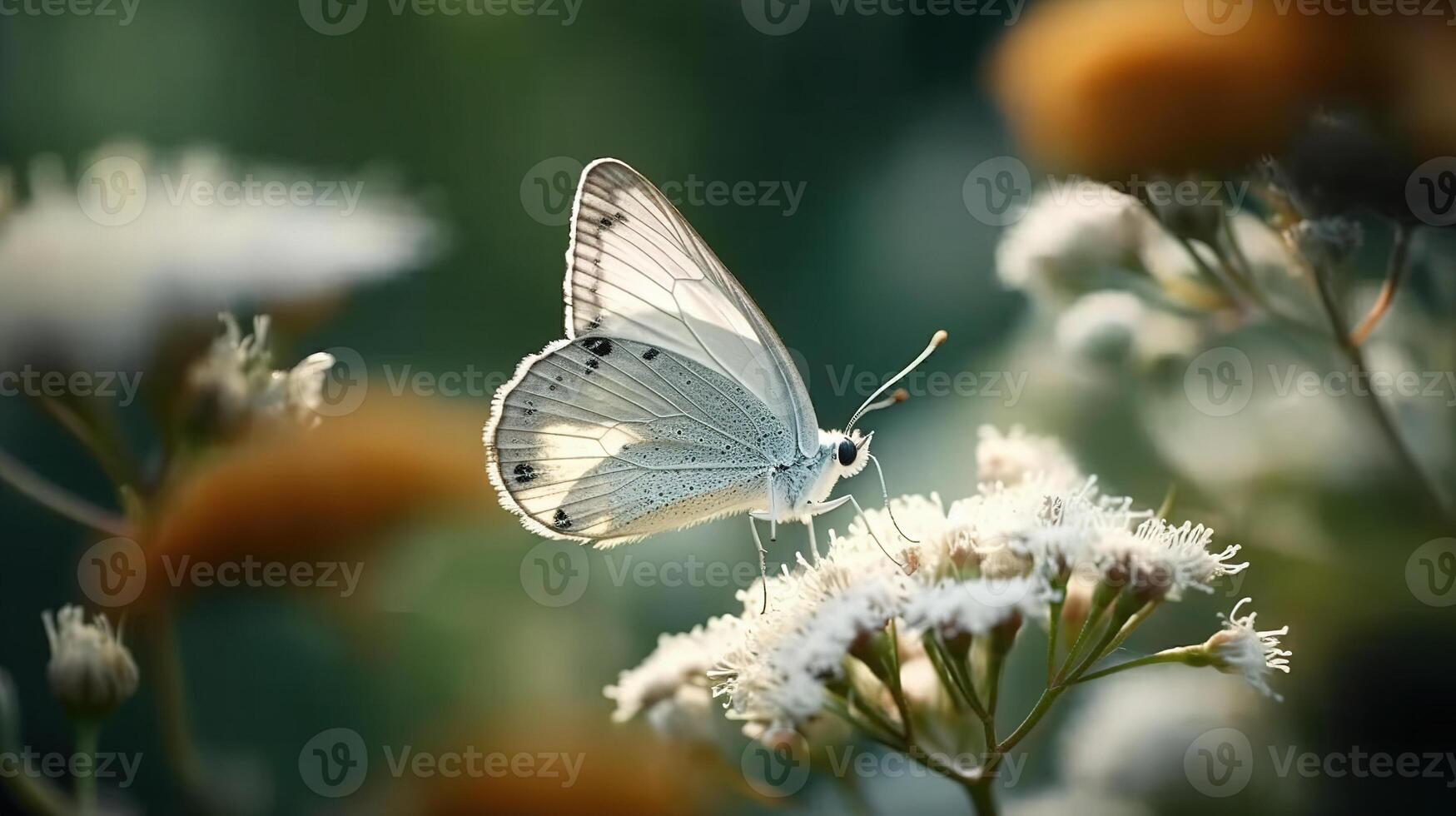 papillon sur fleur. génératif ai photo