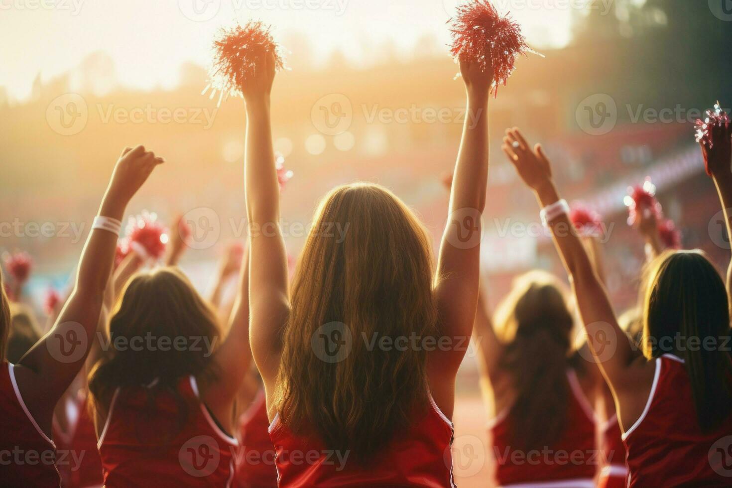 pom pom girls applaudissement jeu. produire ai photo