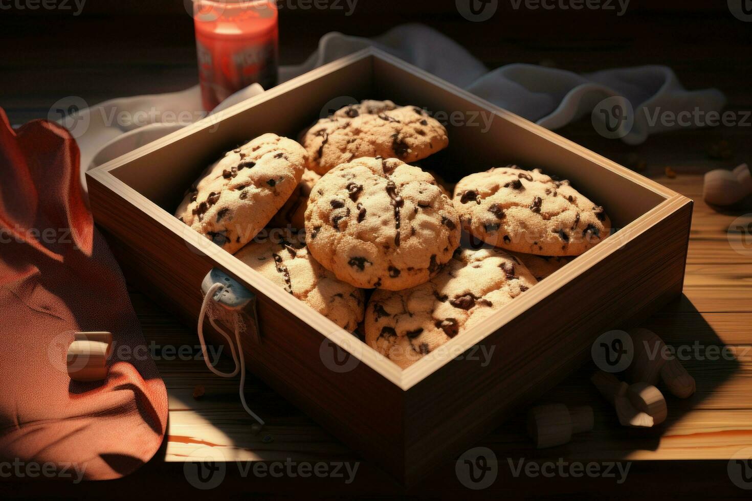 nostalgique fait maison biscuits boîte. produire ai photo