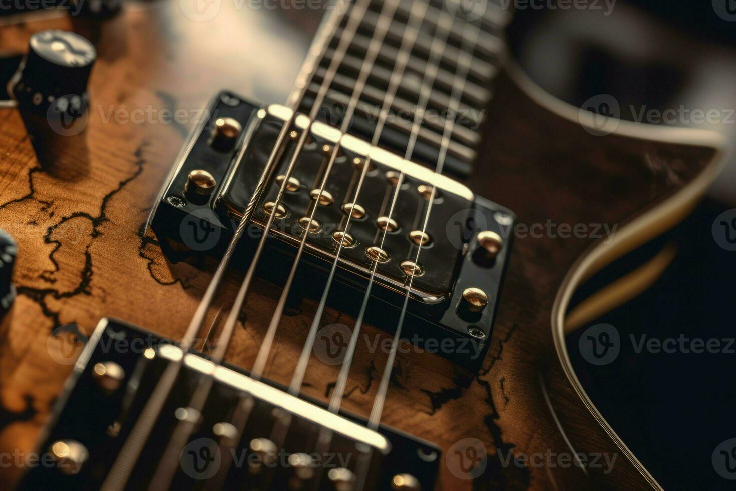 guitare macro musique. produire ai photo