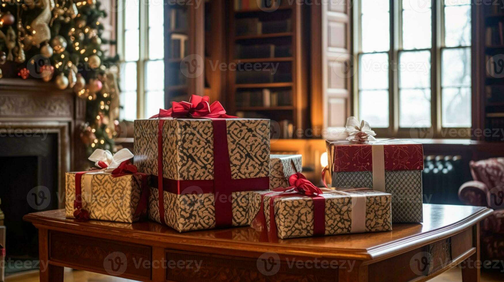 Boîte enveloppe décorée pour Noël