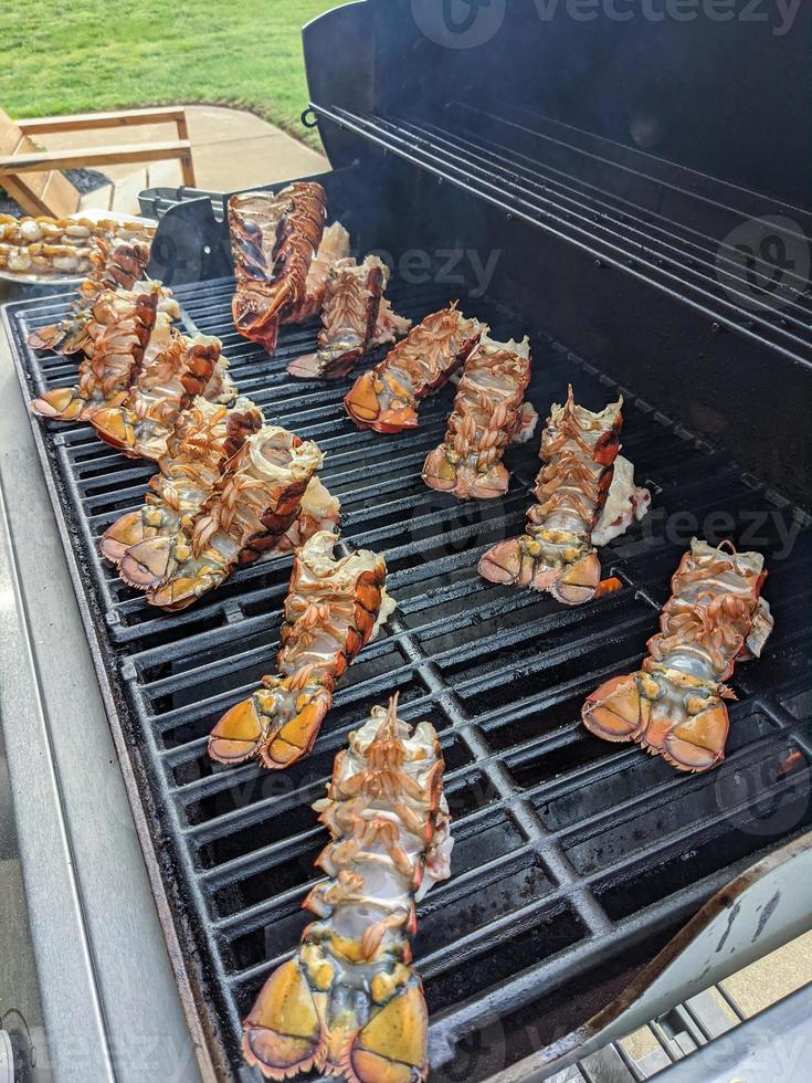 fruits de mer et homard grillés pour le dîner photo