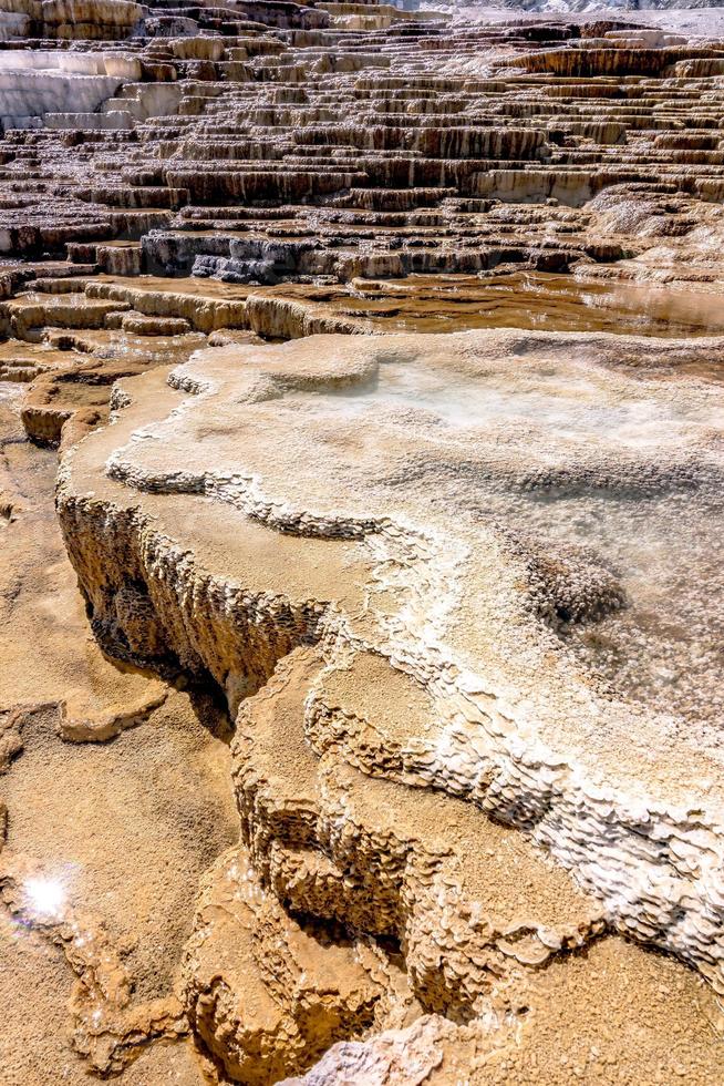 beaux paysages à la source chaude de mammouth à Yellowstone photo