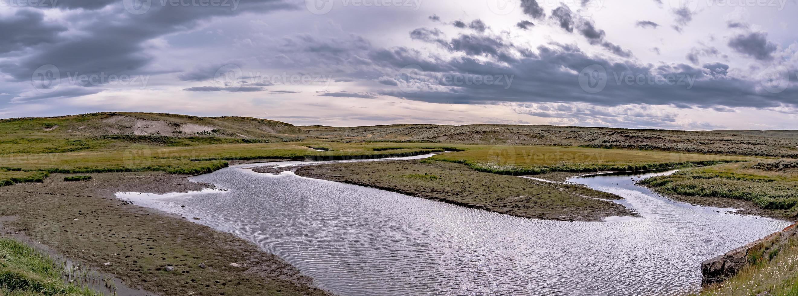 vallée de Hayden et rivière Yellowstone, parc national de Yellowstone photo