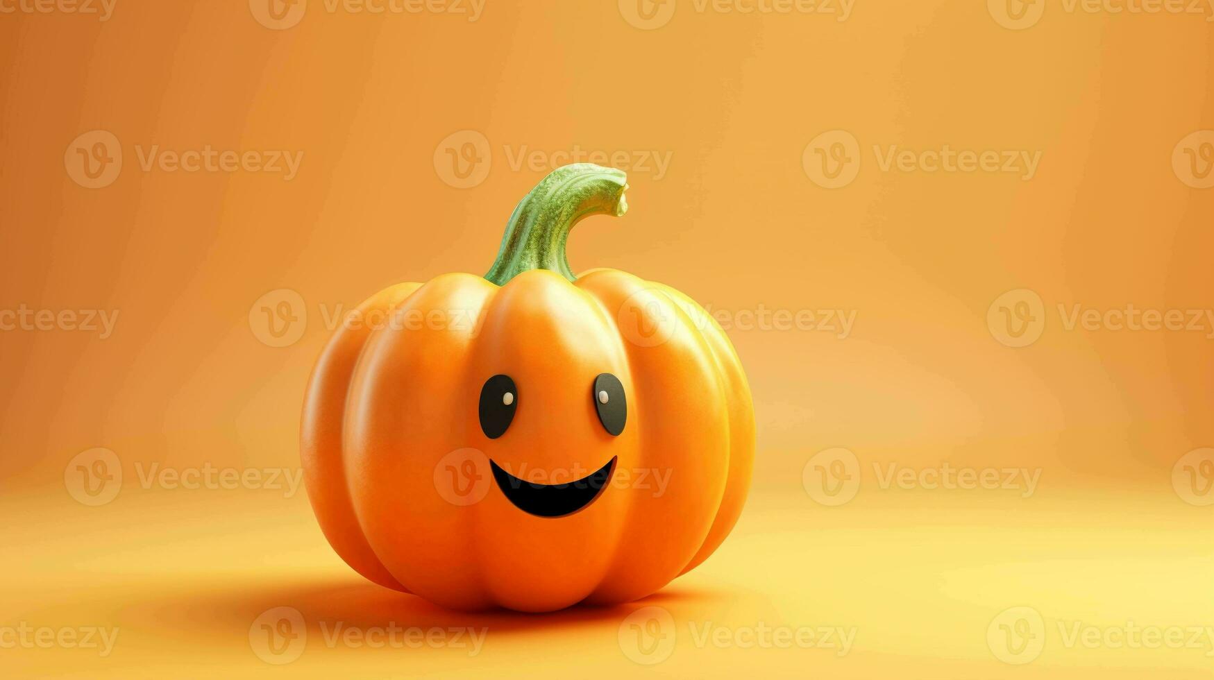 mignonne citrouille sur pastel Contexte. parfait saisonnier charme pour tout votre l'automne et Halloween Besoins photo