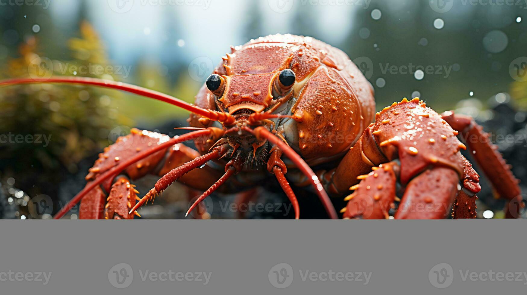 fermer photo de une yabby à la recherche tout direction. génératif ai