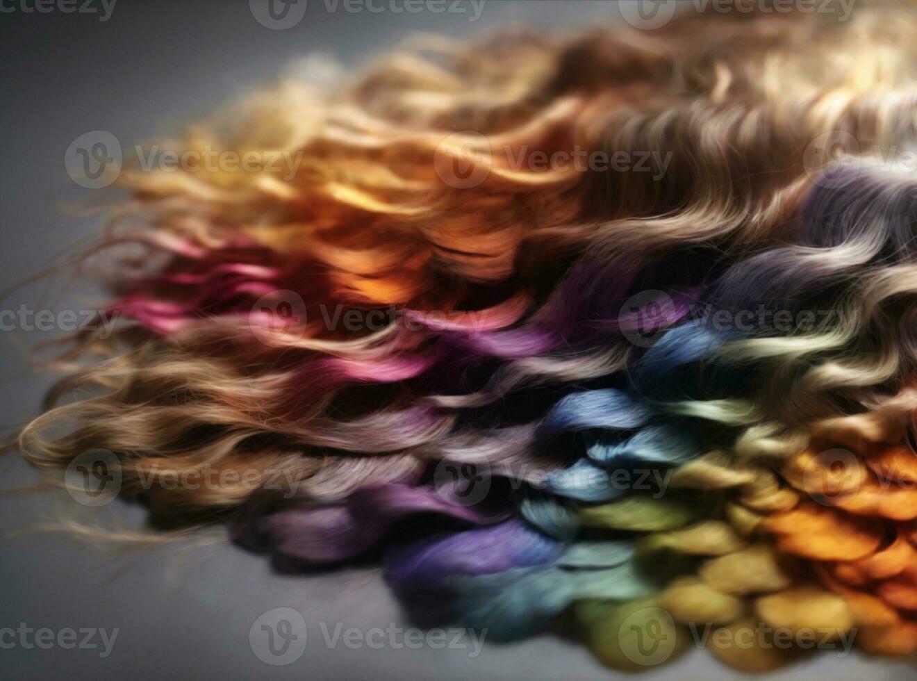 cheveux couleurs palette. ai généré photo