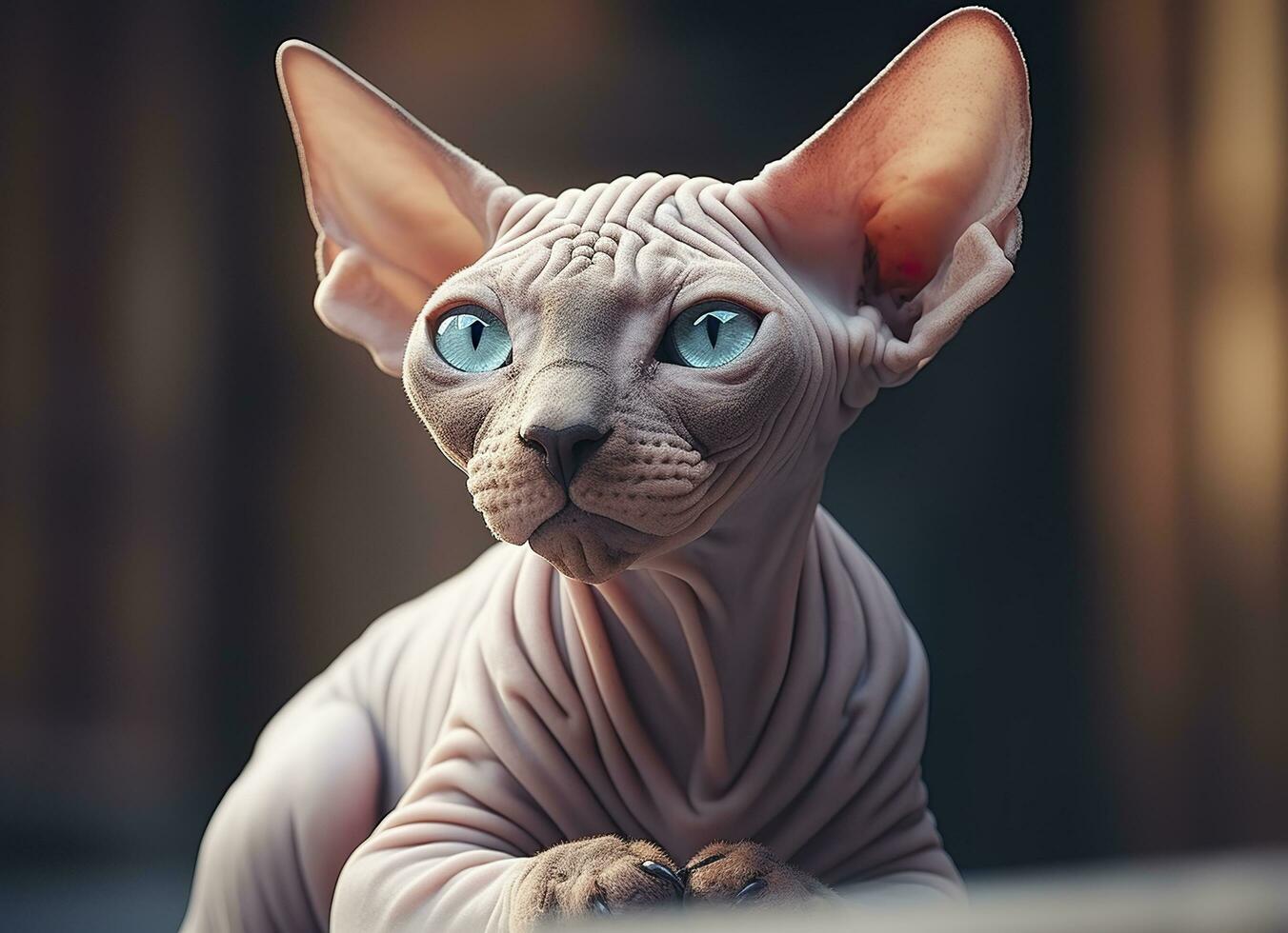 magnifique photo sphynx chat concept, contemporain Naturel et ambiance social Contexte. génératif ai