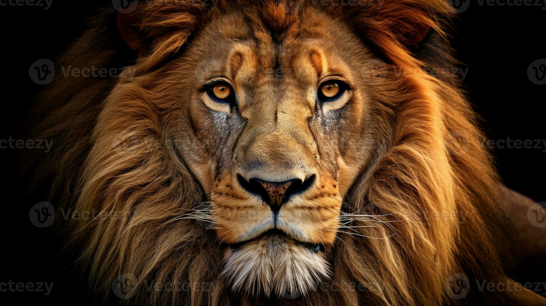 majestueux rencontre le les Lions perçant regard photo