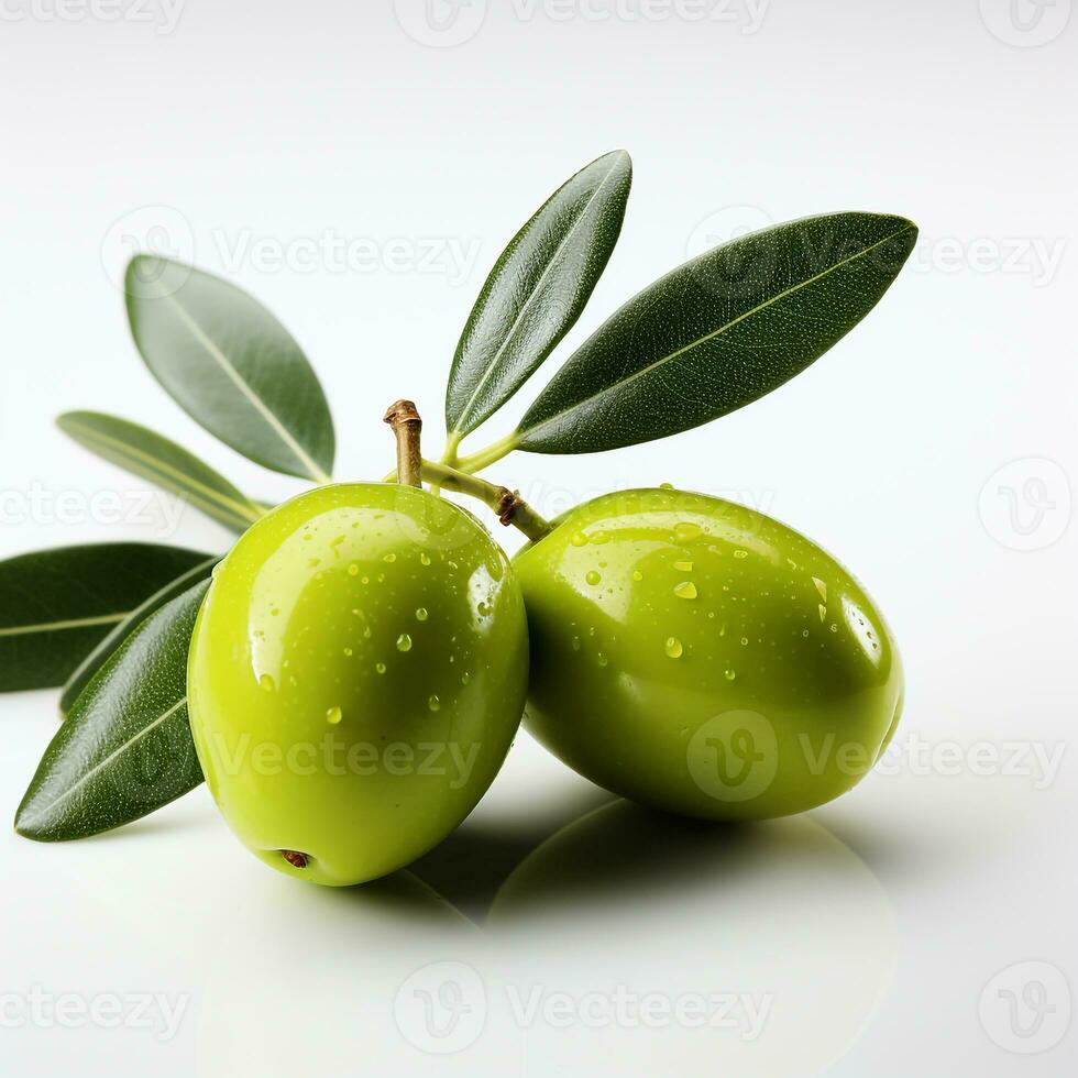 Frais mûr Olives sont jaunâtre vert dans Couleur photo