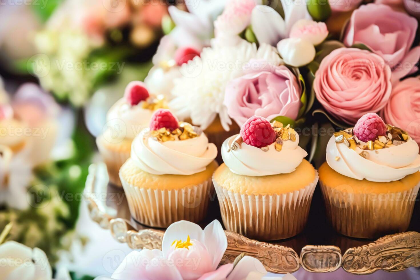 Cupcakes, Gâteaux, Scones Et Muffins Et Décoration De Vacances À L