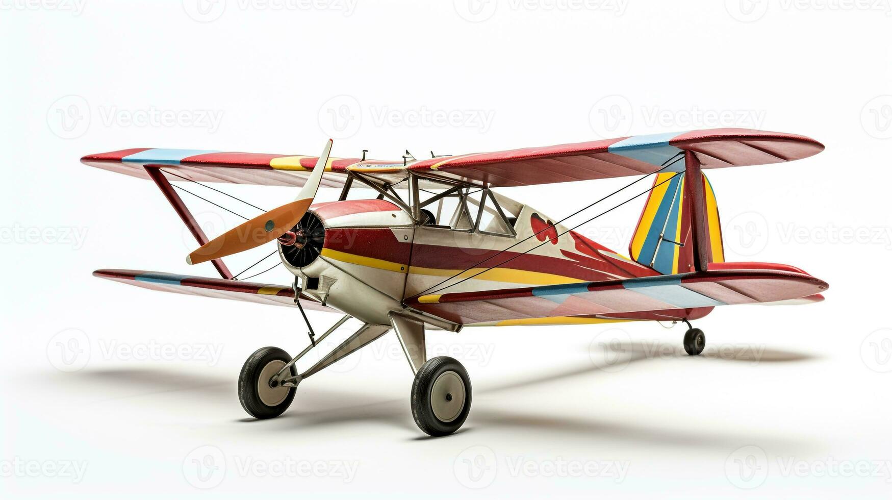 affichage une 3d miniature ultra léger avion. génératif ai photo