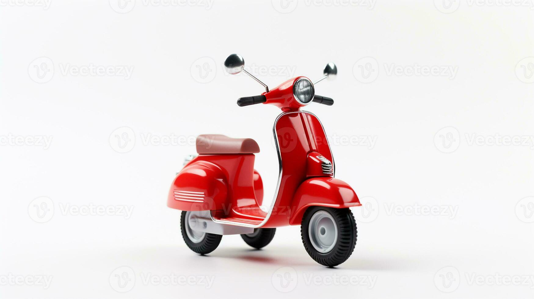 affichage une 3d miniature scooter. génératif ai photo