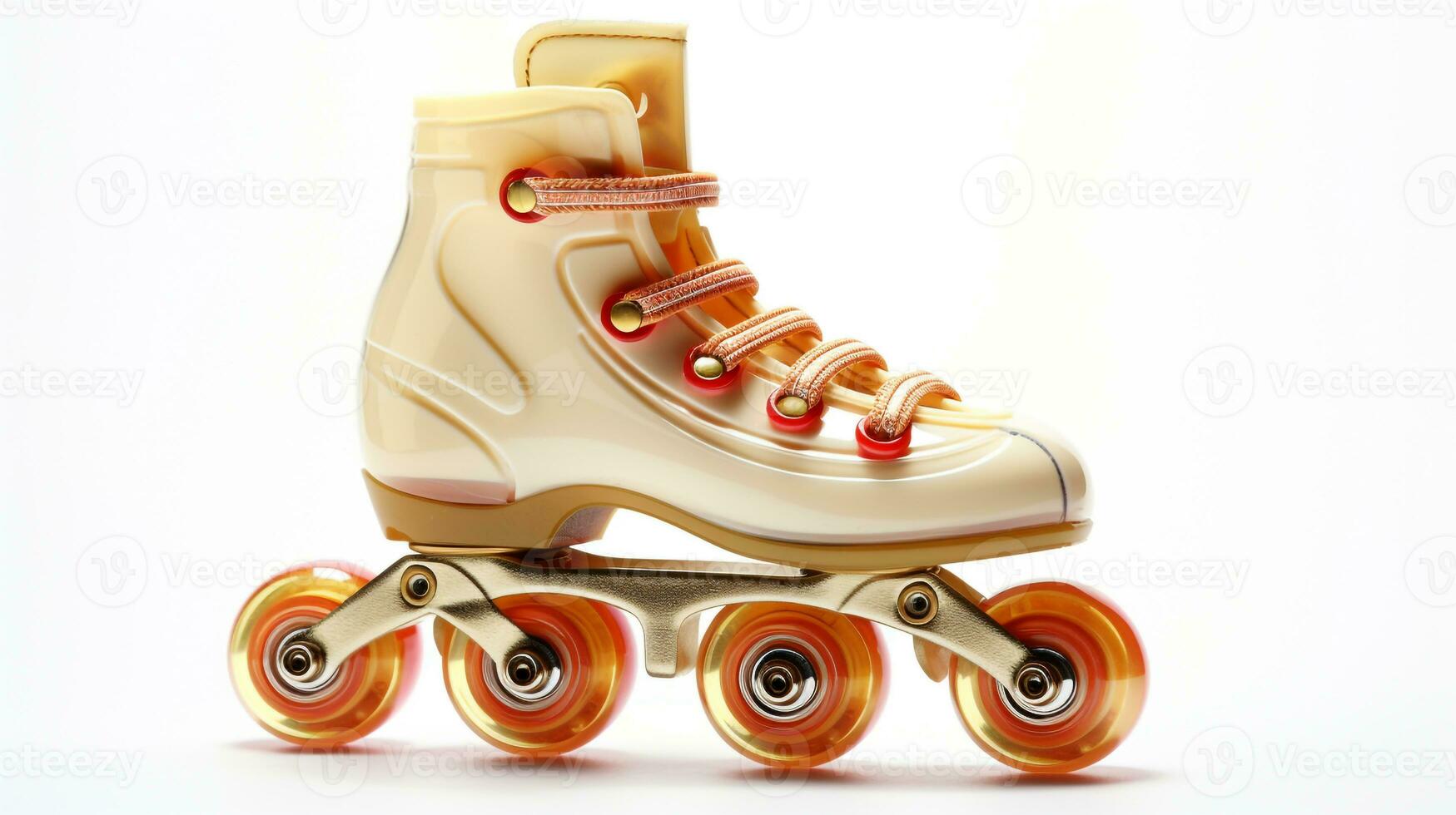 affichage une 3d miniature rouleau patins. génératif ai photo