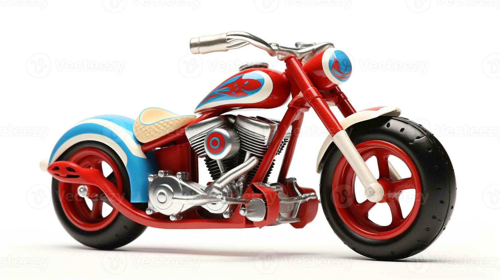 affichage une 3d miniature bobber moto. génératif ai photo