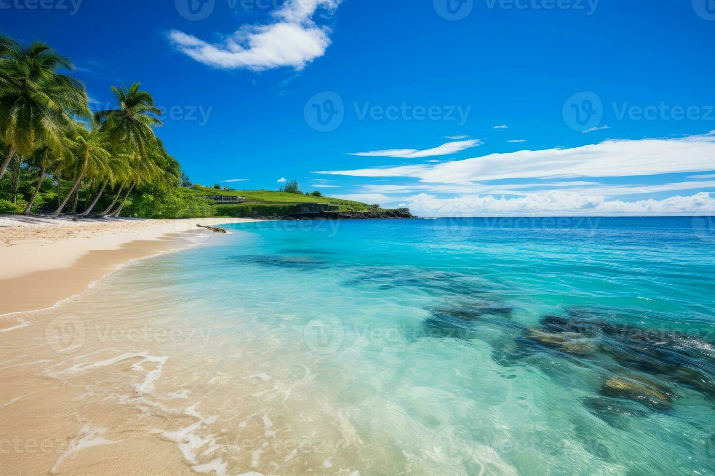 magnifique plage dans Guam décrit dans une Dix mot phrase étourdissant parfait plage dans Guam où Naturel beauté captive visiteurs photo