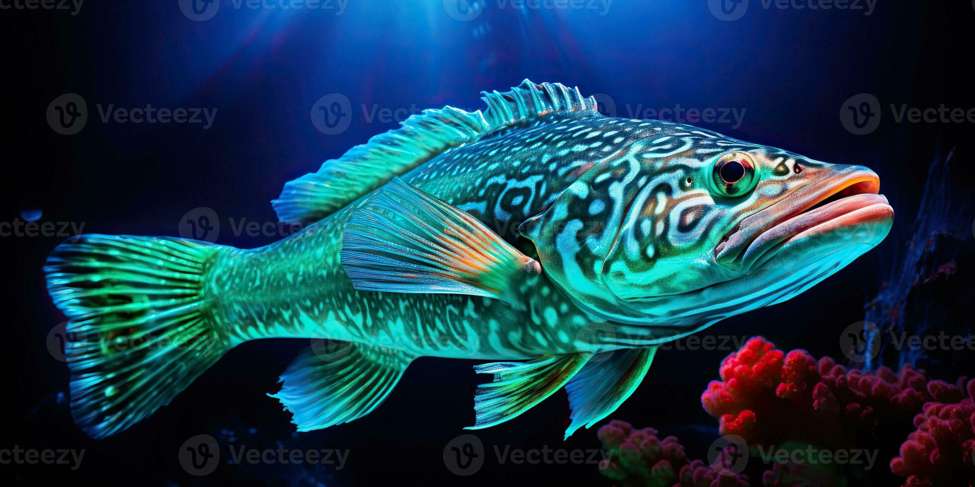 ai généré. ai génératif. réaliste photo illustration de atlantique la morue poisson. pêche sous-marin sauvage nautique monde. graphique art