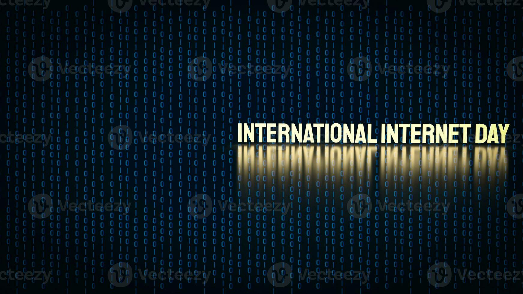 le or texte sur numérique Contexte pour international l'Internet journée 3d le rendu photo