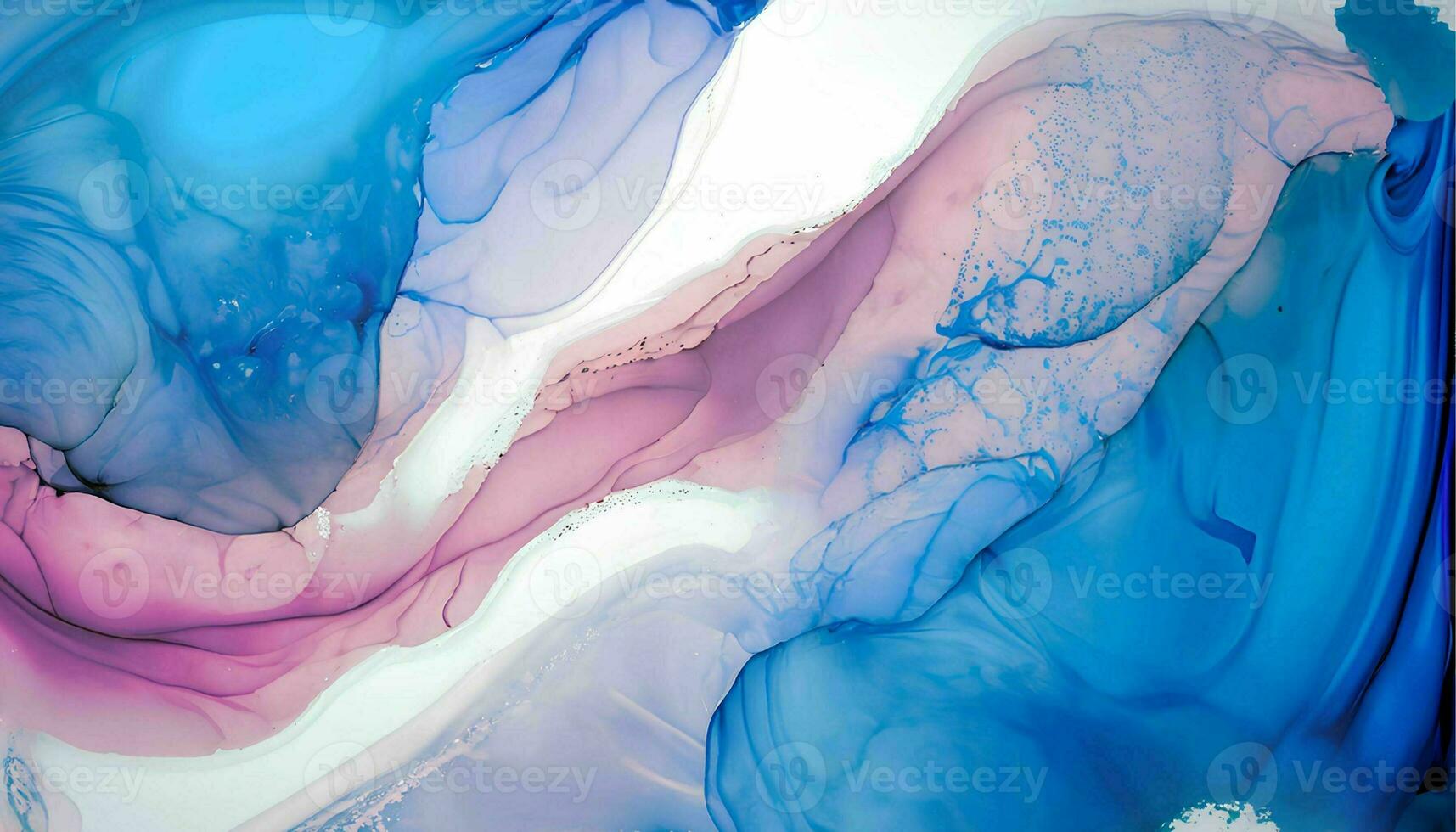 généré par ai, abstrait Contexte de acrylique peindre dans bleu et blanc tons. liquide marbre modèle. photo