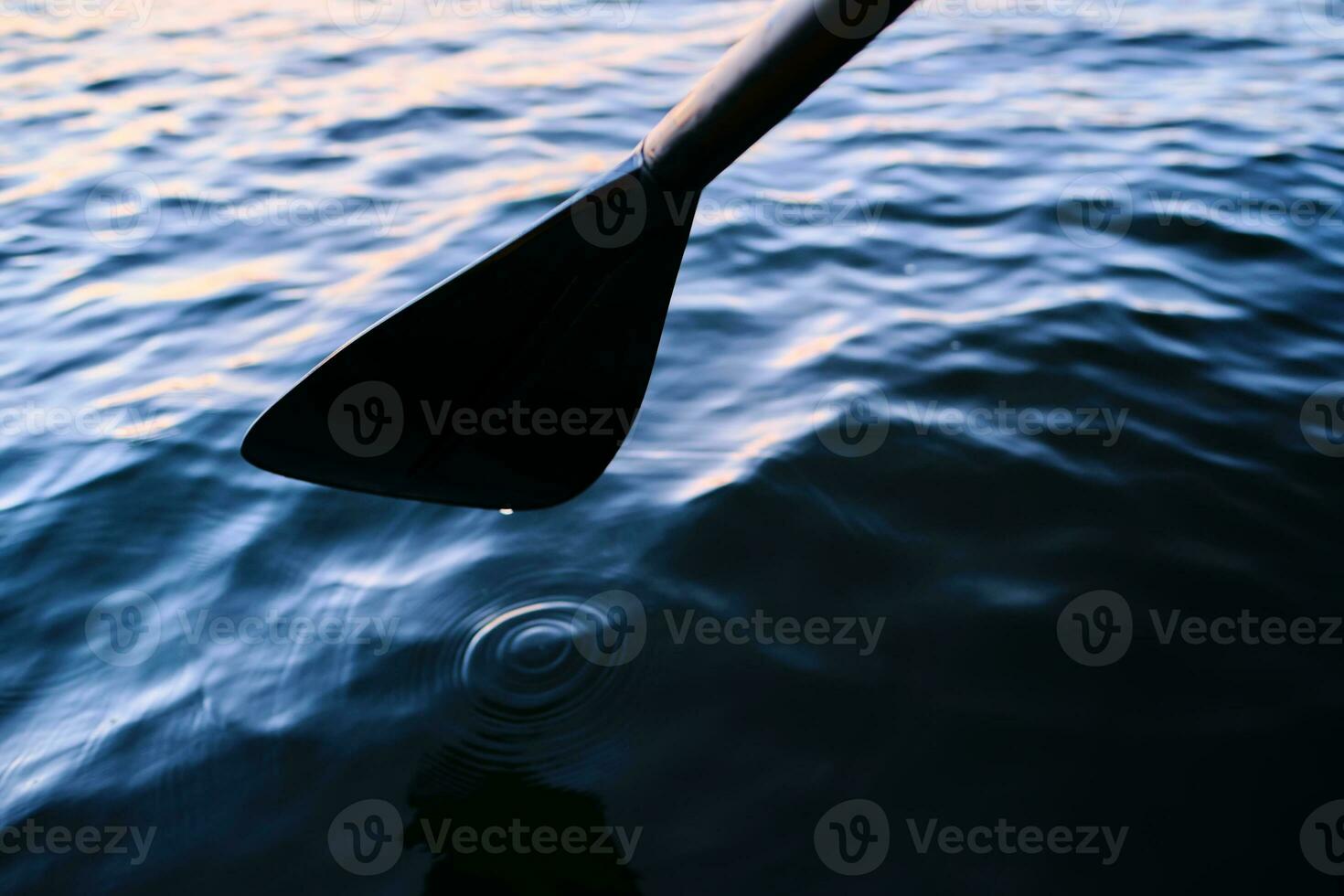 fermer de un rame contre le l'eau. photo