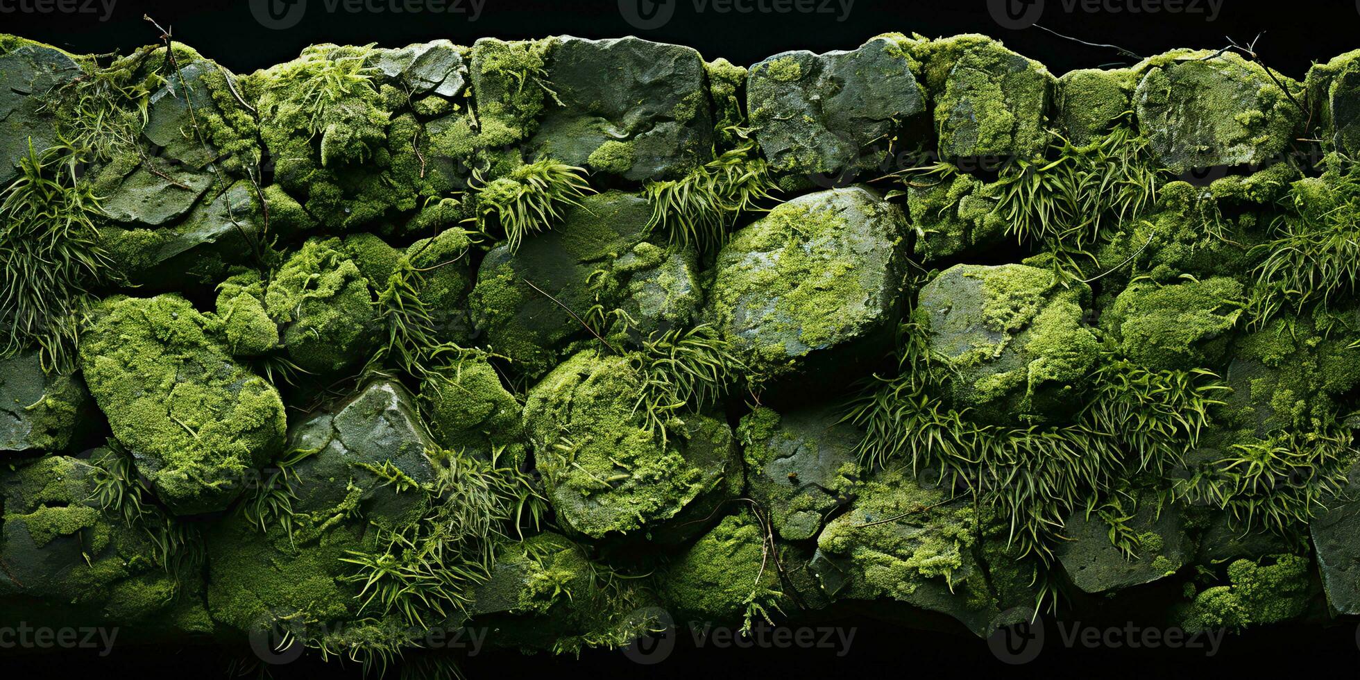 ai généré. ai génératif. moussu mousse humide texture surface Contexte décoration la nature Extérieur. graphique art photo