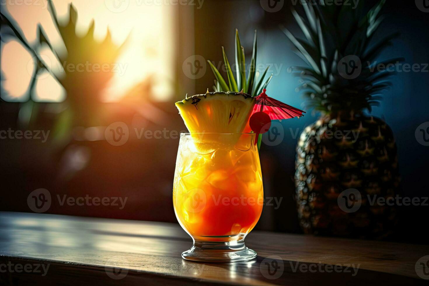 tropical cocktail. été les boissons et plage vacances Contexte. génératif ai photo