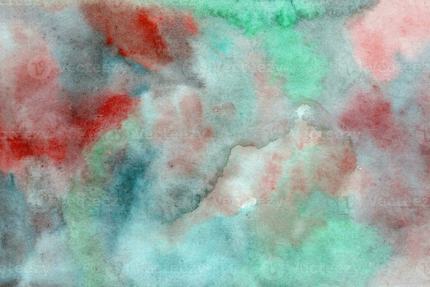 vert bleu rouge aquarelle Contexte texture photo