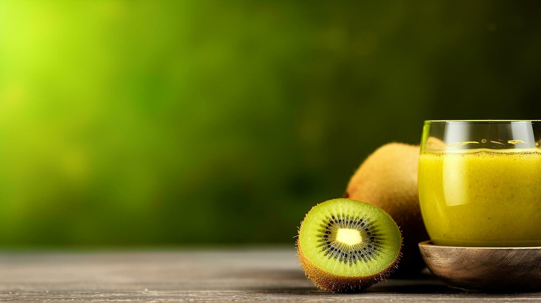 en bonne santé kiwi fruit smoothies.génératifs ai. photo