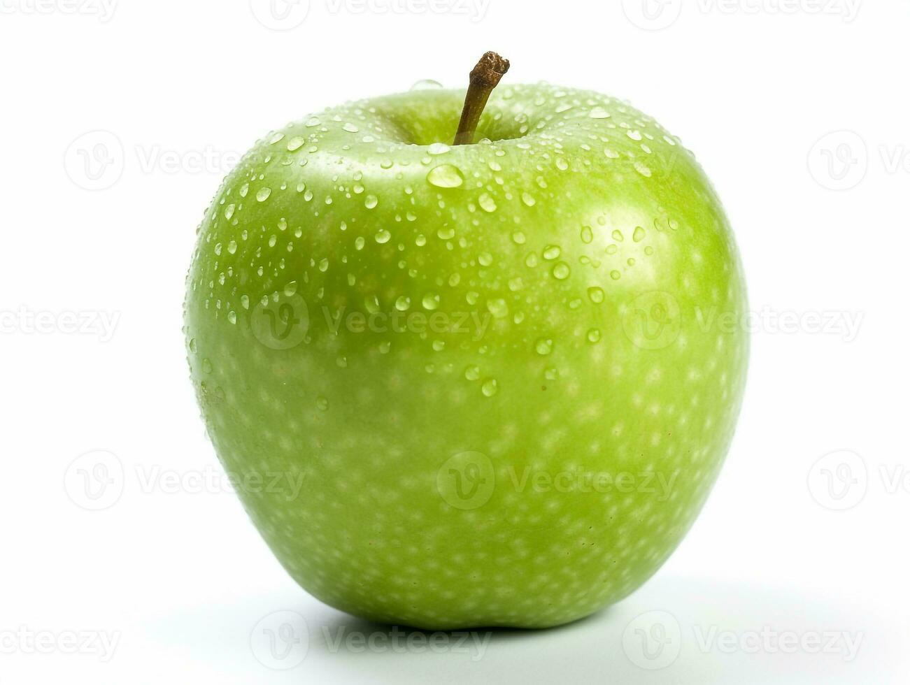 vert Pomme isolé sur blanc Contexte .génératif ai. photo